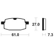 Plaquettes de frein TECNIUM route organique - MA119