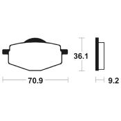 Plaquettes de frein TECNIUM route organique - MA75