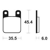 Plaquettes de frein TECNIUM Scooter organique - ME59