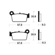 Plaquettes de frein TECNIUM Racing MX/Quad métal fritté - MOR290