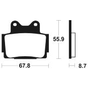 Plaquettes de frein TECNIUM/BENDIX Performance métal fritté - MR70