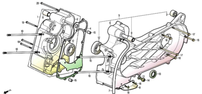 Carter droit 125 S3 TOURING EURO4