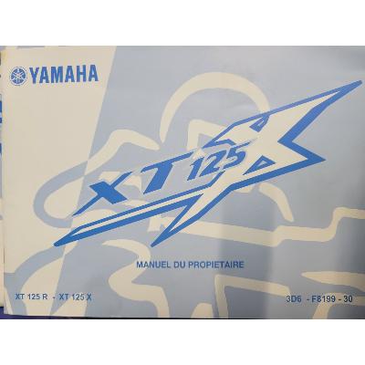 MANUEL  DU PROPRIETAIRE  YAMAHA XT125X 3D6F819930