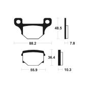 Plaquettes de frein TECNIUM Scooter organique - ME85