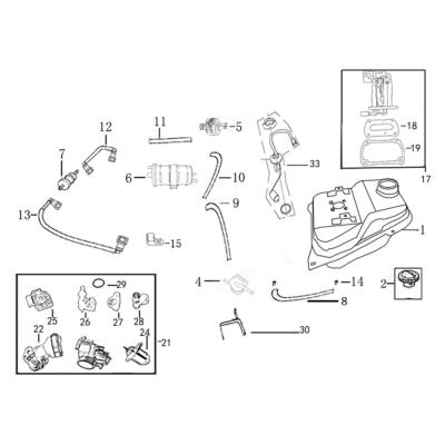 Réservoir/Injection  MASH LEGEND R 50 EURO 5 50cc 2021-2024