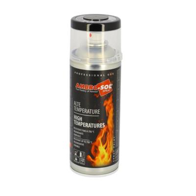 BOMBE PEINTURE AMBRO-SOL HAUTE TEMPERATURE NOIR BRILLANT (AEROSOL 400ML)