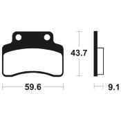 Plaquettes de frein TECNIUM Scooter organique - ME223