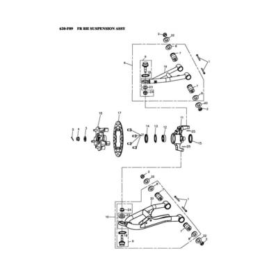 Suspension AV Droite  ADLY 600 XE