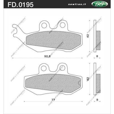 Plaquettes de frein 0195 BS Derbi VESPA ELYSEO