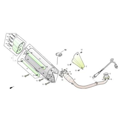 Pot échappement DAELIM S3 Touring